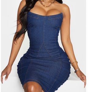 Strapless Denim Dress